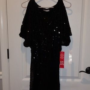 NWT Black sequin party dress Sz. 6